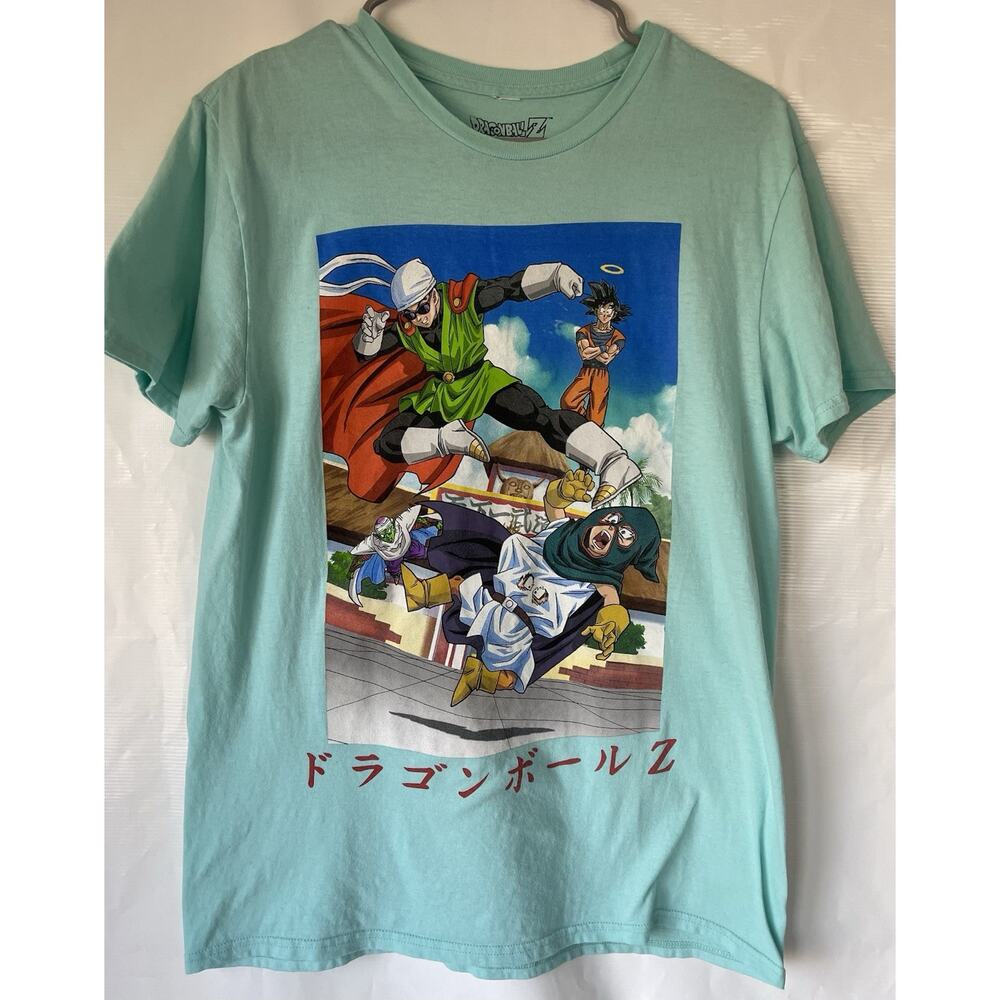 Dragon Ball Z Mens T-Shirt Turquoise Great Saiyaman Sz M EUC